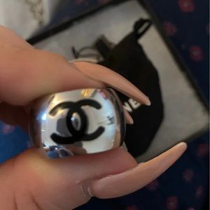Chanel authentic ring both sides detail